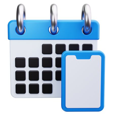 Phone Calendar  3D Icon