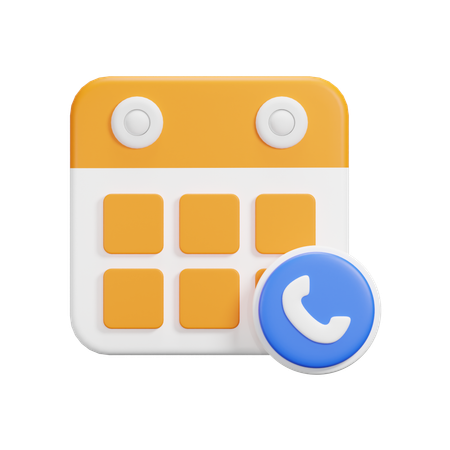 Phone Calendar  3D Icon