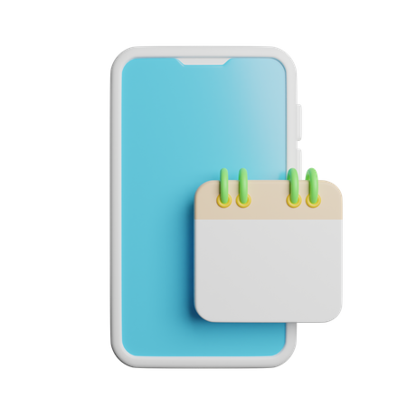 Phone Calendar  3D Icon