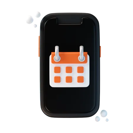 Phone Calendar  3D Icon