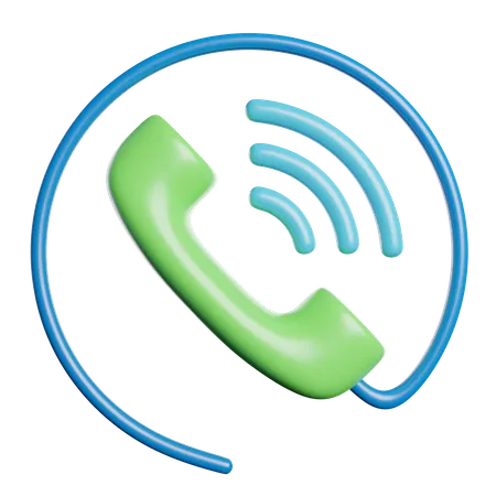 Phone Call Communication 3D Icon