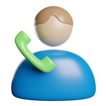 Phone Call Communication 3D Icon