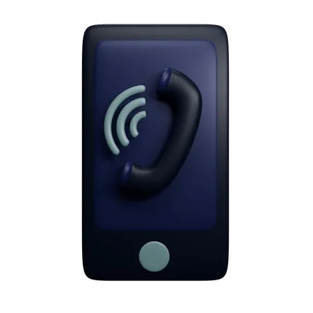 Telephone Call From Smartphone 3D Icon