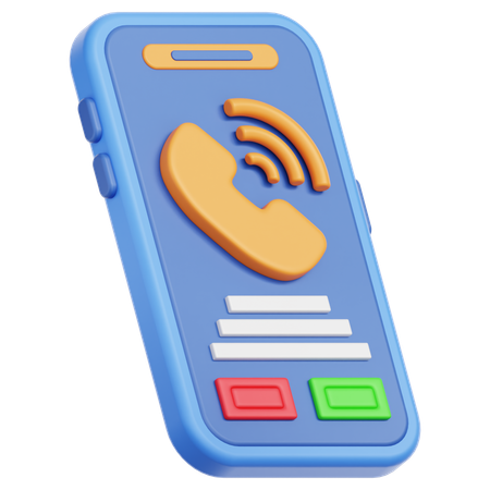 전화  3D Icon