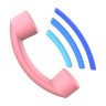 3d phone call symbol