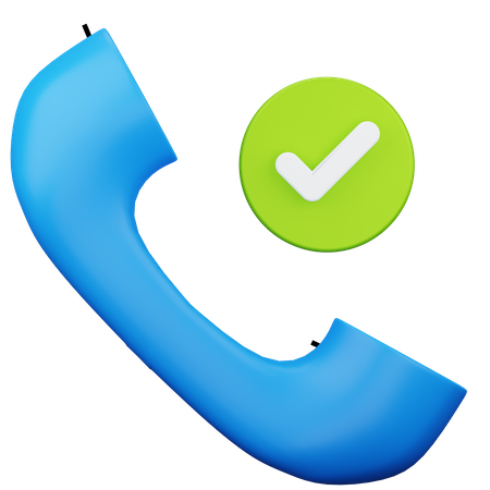 Phone Call Approve  3D Icon