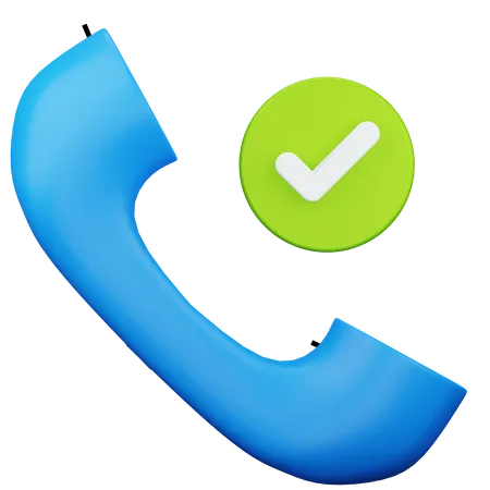 Phone Call Approve  3D Icon