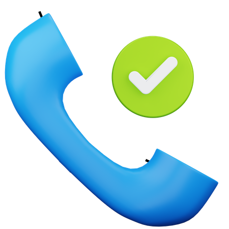 Phone Call Approve 3D Icon
