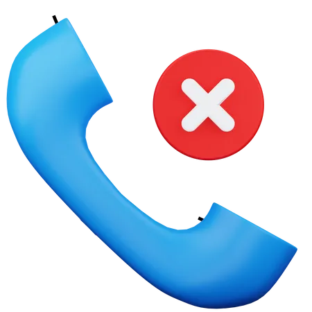 Phone Call Reject  3D Icon