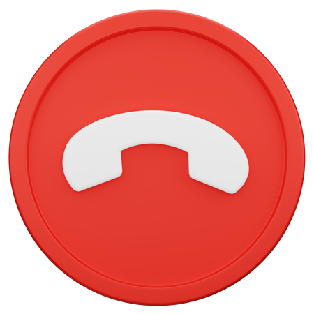 Phone Call Reject  3D Icon
