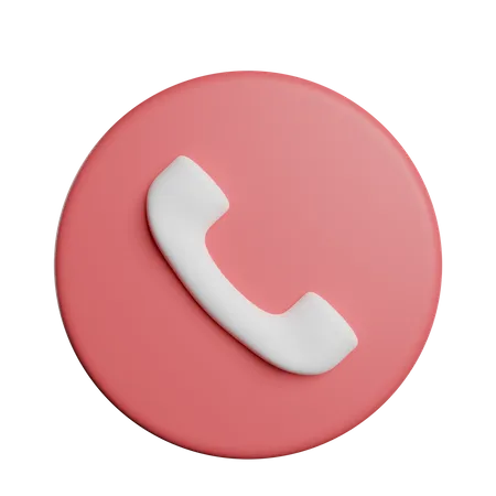 Phone Call Symbol 3D Icon