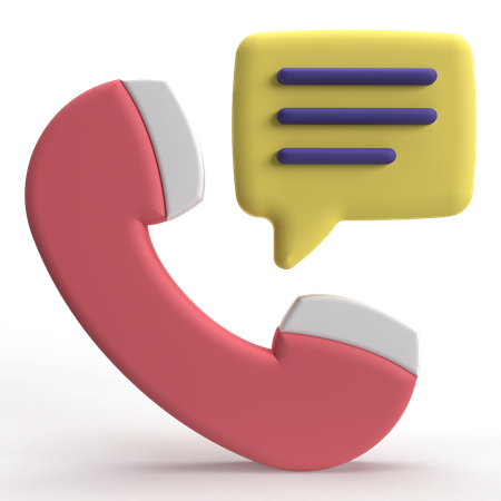 Phone Chat  3D Icon