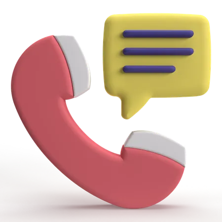 Phone Chat  3D Icon