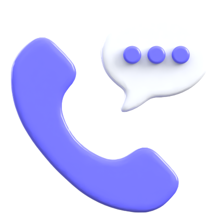 電話チャット  3D Icon