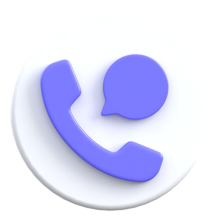 電話チャット  3D Icon