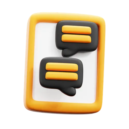 Phone Chat  3D Icon