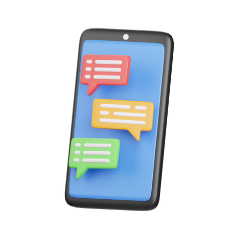 Phone Chat  3D Icon