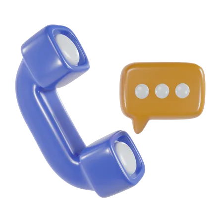 Phone Chat  3D Icon