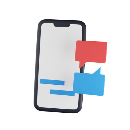 Phone Chat 3D Icon
