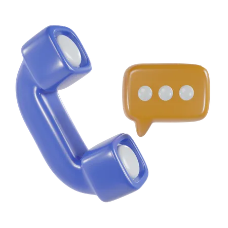 Phone Chat Communication 3 D Icon Render 3D Icon