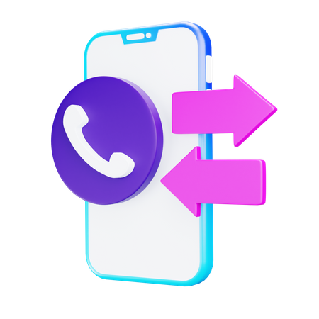 Phone Connection  3D Icon