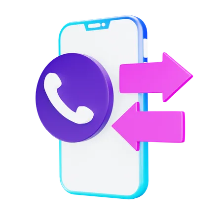 Phone Connection 3 D Illustration 3D Icon