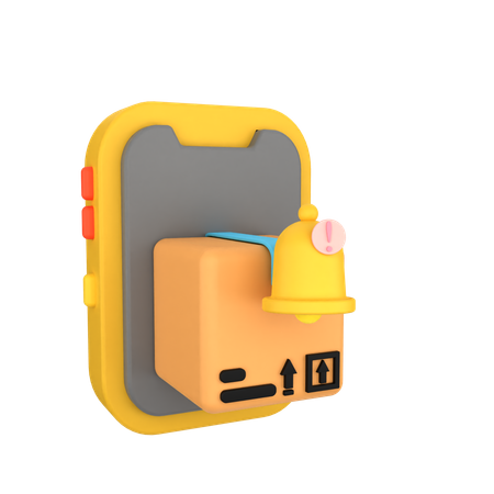 Phone Delivery Notification  3D Icon