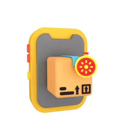 Phone Delivery Process  3D Icon