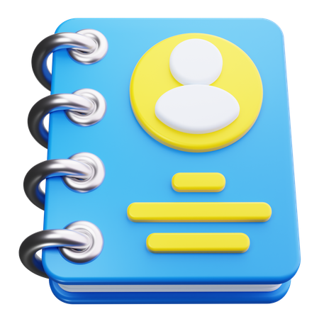 Phone Directory  3D Icon