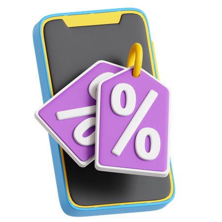 Phone Discount  3D Icon