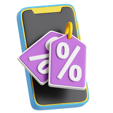 Phone Discount  3D Icon