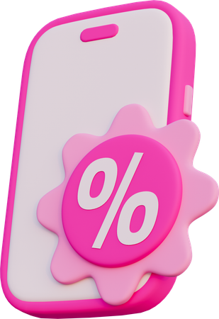 Phone Discount  3D Icon