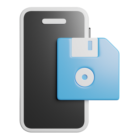 Phone Diskette  3D Icon