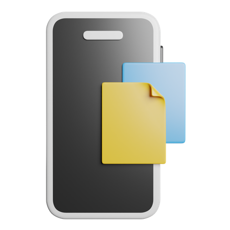 Phone Document  3D Icon