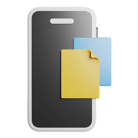 Phone Document  3D Icon