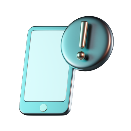 Phone Exclamation  3D Icon