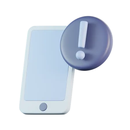 Phone Exclamation  3D Icon