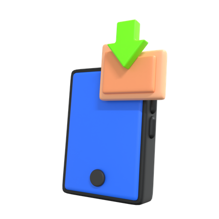 Phone Folder Download  3D Icon