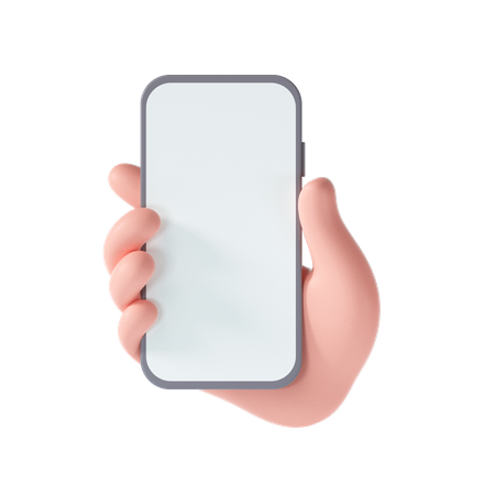 Phone holding  3D Illustration