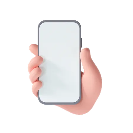 Phone holding  3D Illustration