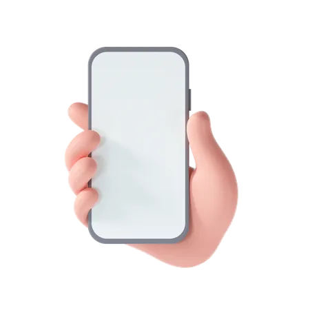 Phone holding 3D Illustration