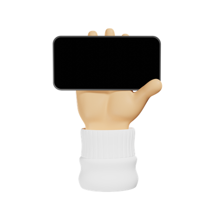 Phone Holding gesture 3D Illustration