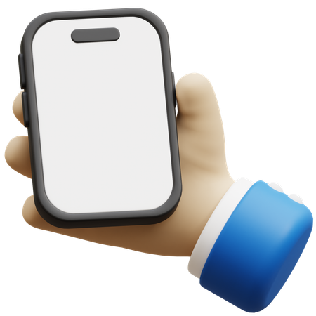 Phone holding hand gesture  3D Icon