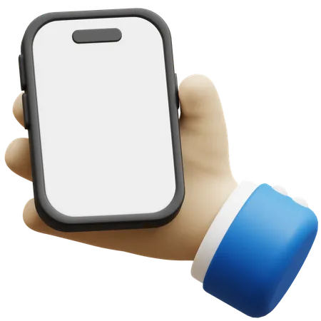 Phone holding hand gesture  3D Icon