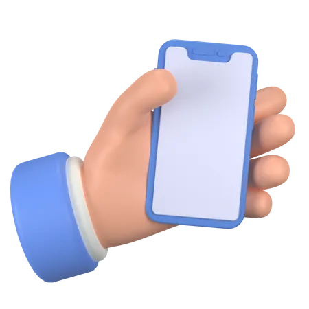 Phone Holding Hand Gesture  3D Icon