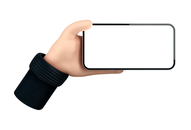 Phone Holding Hand Gesture  3D Illustration