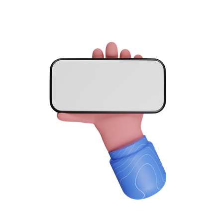 Phone Holding hand gesture 3D Illustration