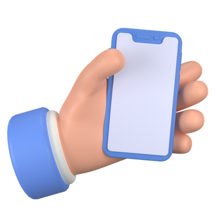 Phone Holding Hand Gesture  3D Icon