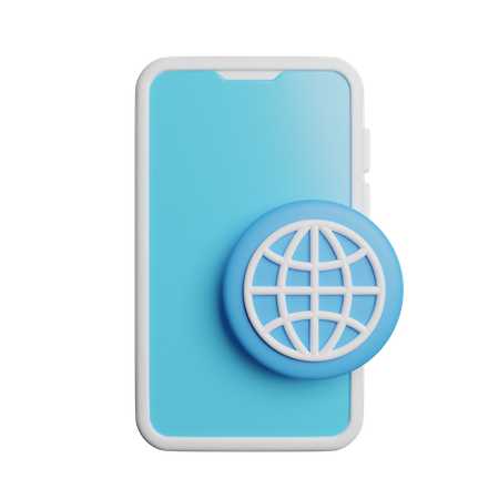 Phone Internet  3D Icon