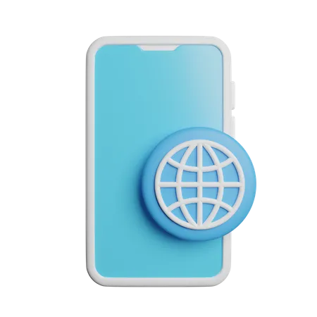 Phone Internet  3D Icon